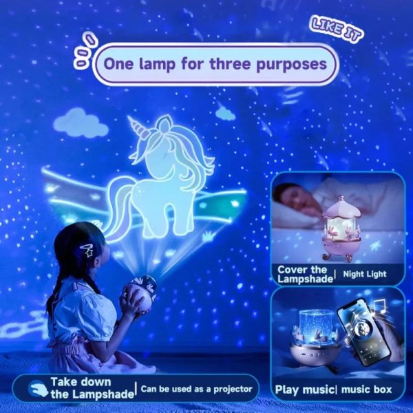 Rotating Cabin Projection Lamp For Kids - Image 2